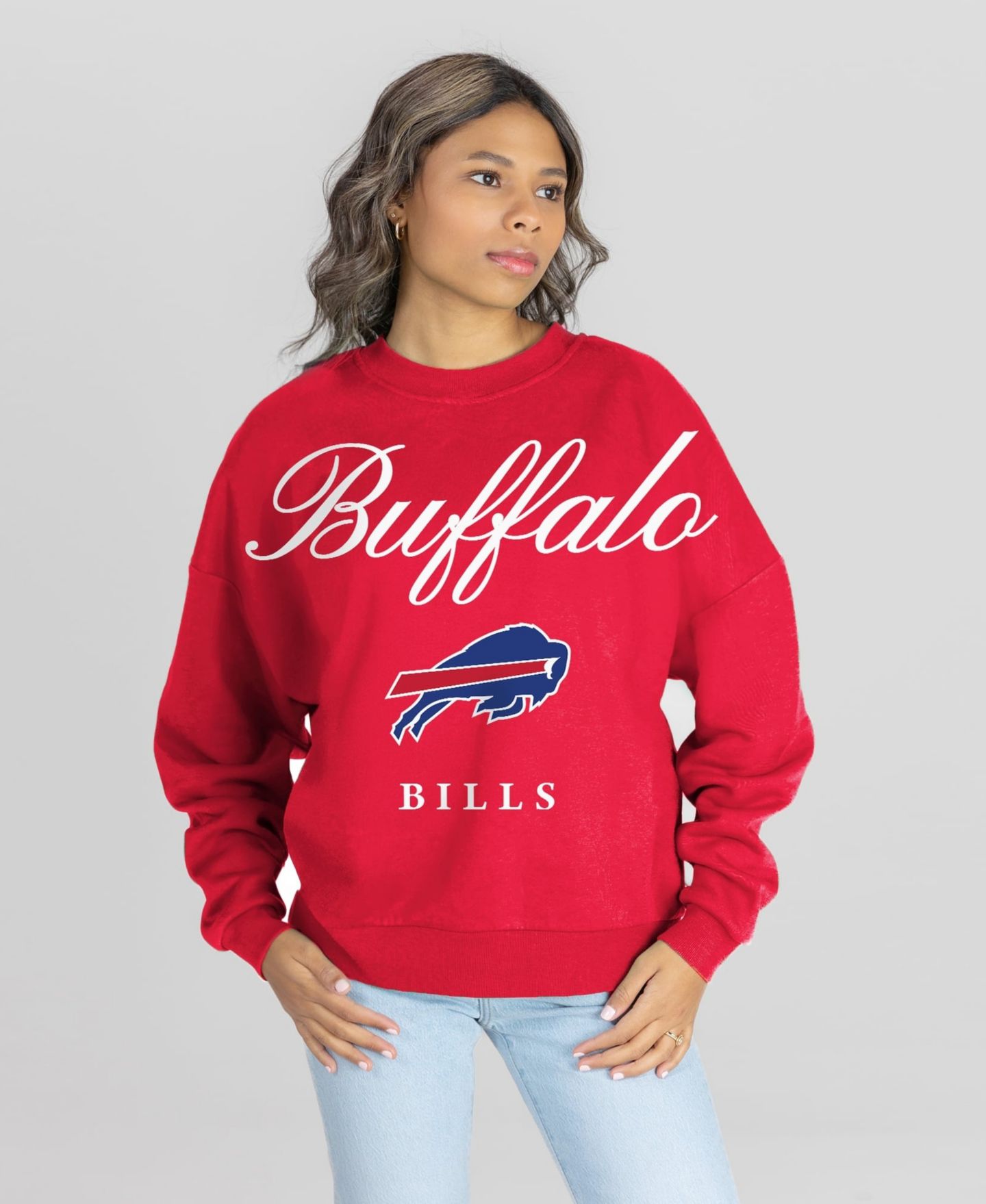 Женская толстовка Gameday Couture Red Buffalo Bills Legacy Club Premium Fleece Drop Shoulder Oversized — фото 1