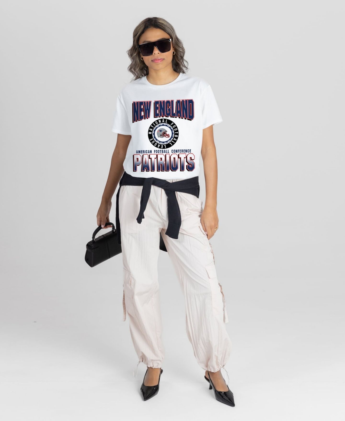 Женская футболка Gameday Couture White New England Patriots Oversized All-Time Classic Flowy — фото 3