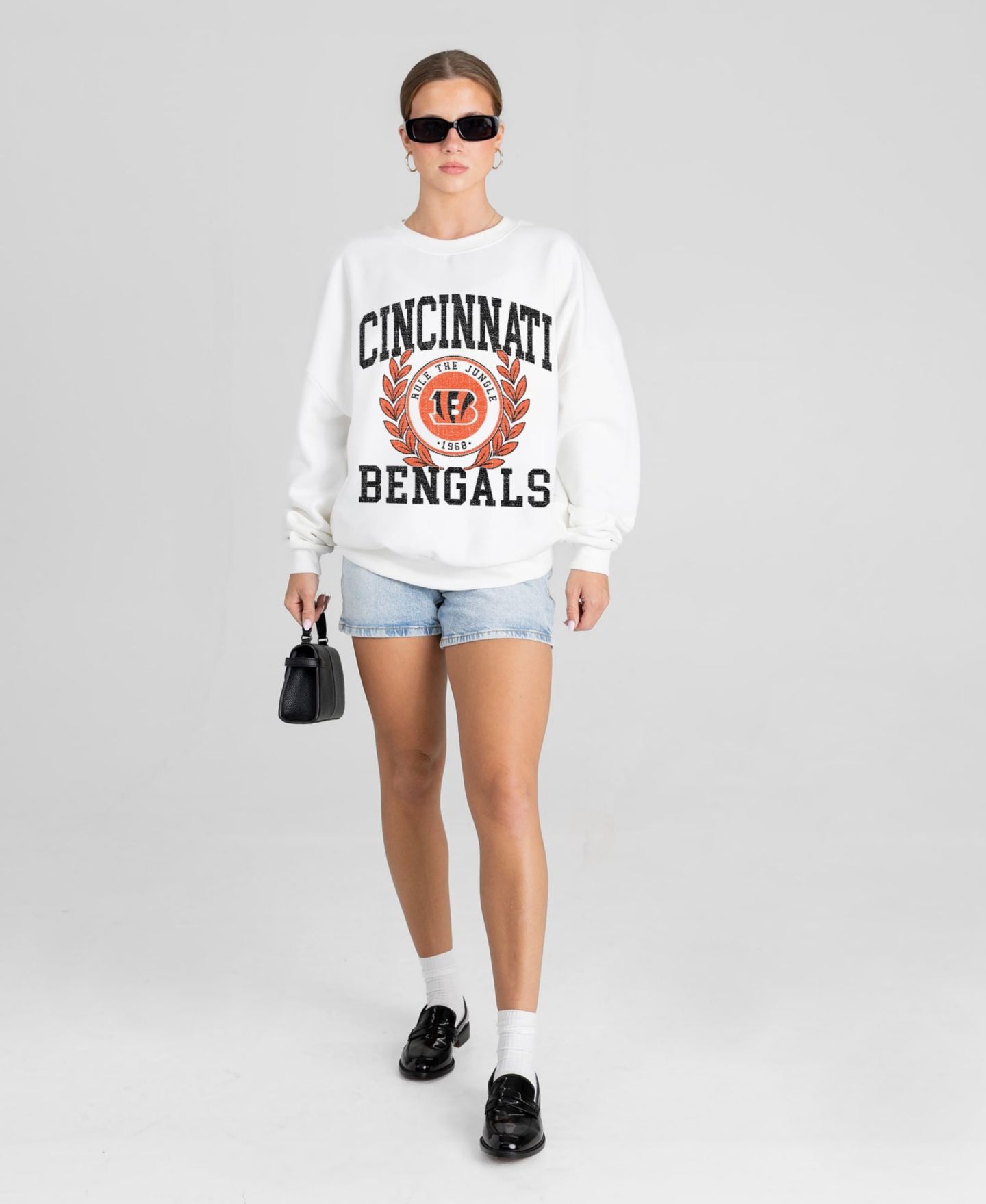 Женская толстовка Gameday Couture White Cincinnati Bengals Gold Standard Oversized Premium Drop Shoulder — фото 3