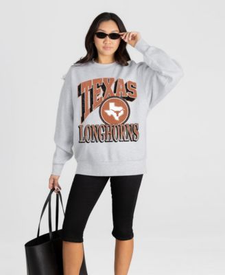 Women's Ash Texas Longhorns Game On Sweatshirt