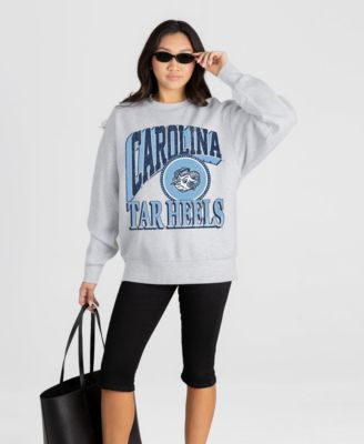 Women's Ash North Carolina Tar Heels Game On Sweatshirt