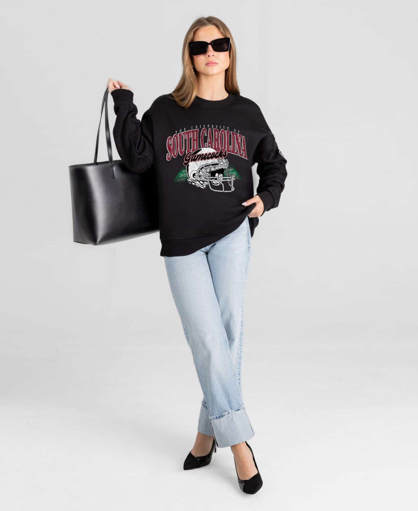 Женская толстовка Gameday Couture Black South Carolina Gamecocks Field Focus Black Label — фото 3