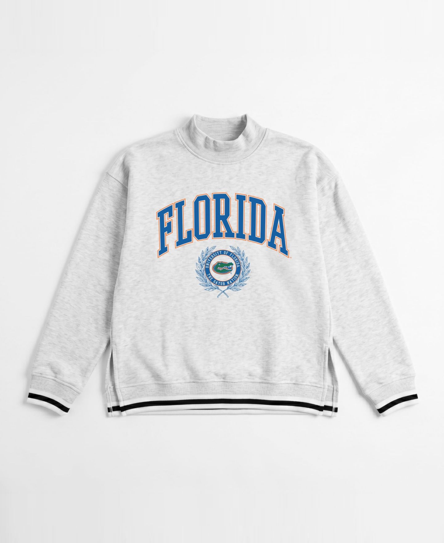 Женская толстовка Gameday Couture Ash Florida Gators Rally Point Contrast Stripe Mock Neck — фото 4