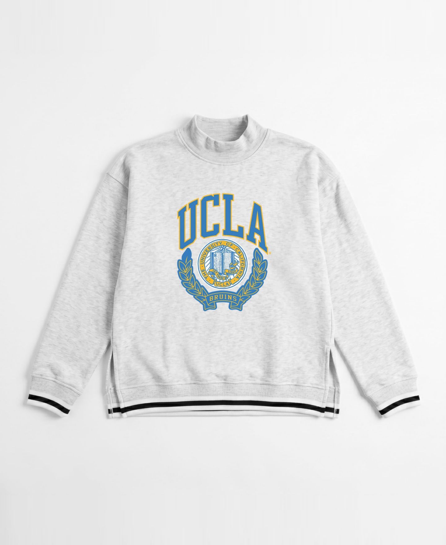 Женская толстовка Gameday Couture Ash Ucla Bruins Rally Point Contrast Stripe Mock Neck — фото 4