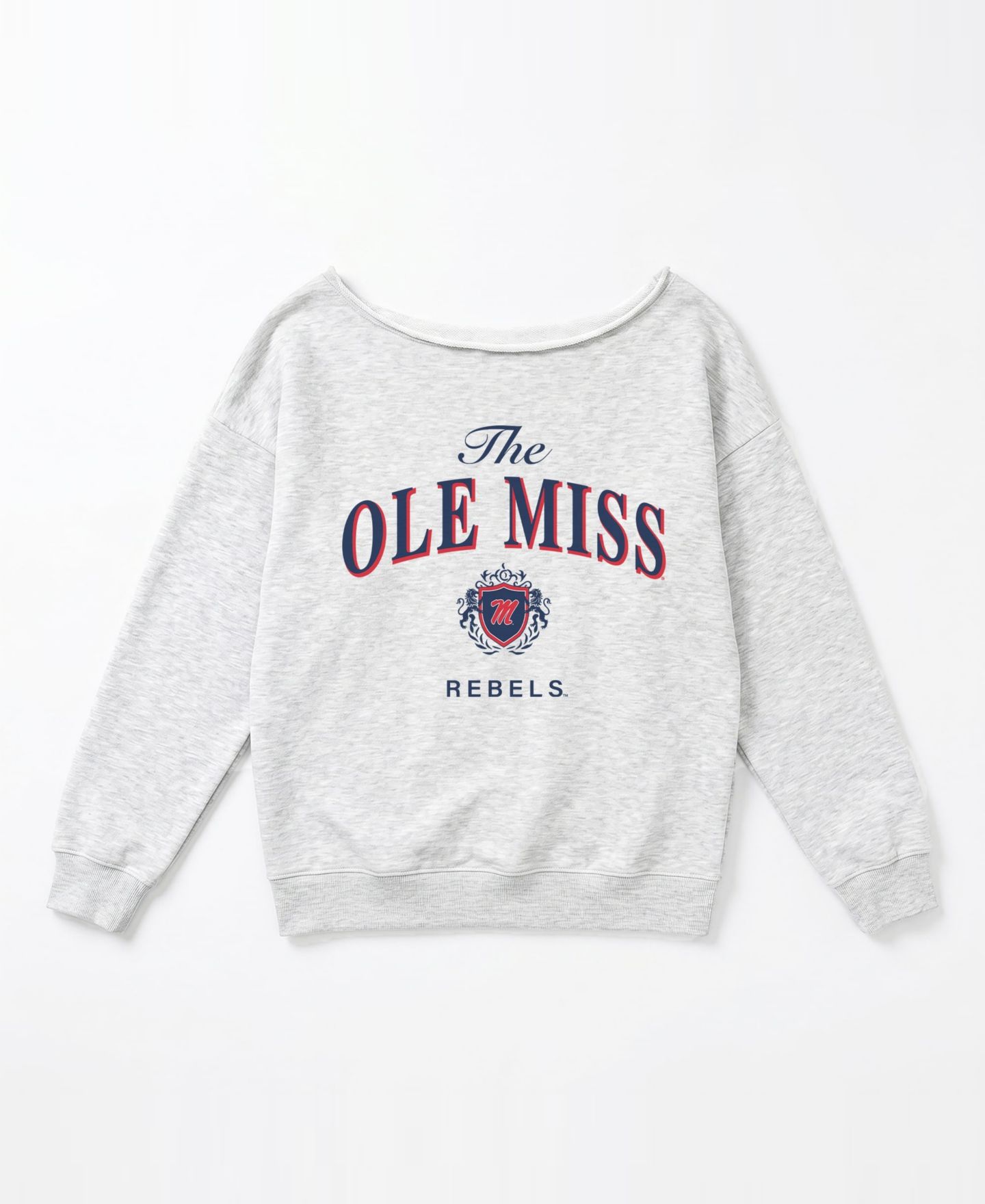 Женская толстовка Gameday Couture Ash Ole Miss Rebels Offsides Energy Off-Shoulder — фото 4