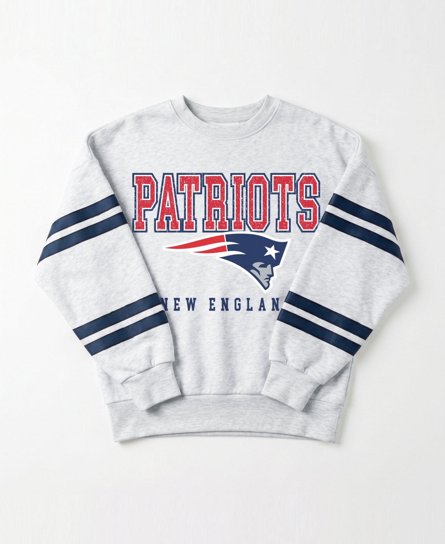 Женская толстовка Gameday Couture Ash New England Patriots Stadium Stripes Oversized Fleece — фото 6