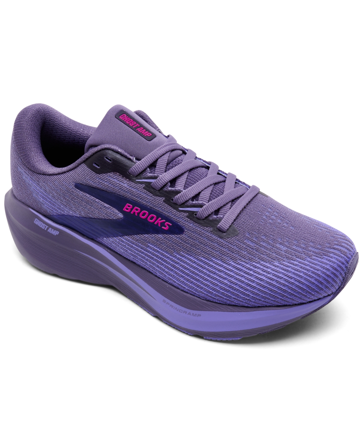 Brooks Women's Ghost Amp Lightweight Road Running Sneakers from Finish Line - Purple/pur