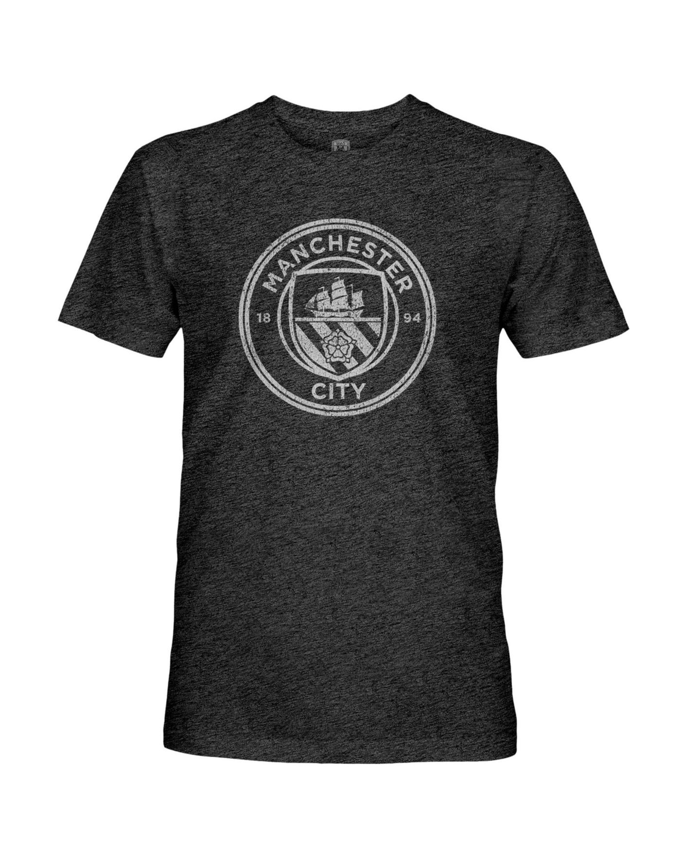 Мужская футболка 1863FC Heather Black Manchester City Mono Crest Twisted Tri-Blend Slub — фото 2