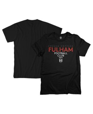 Men's Black Fulham Tapered Text T-Shirt