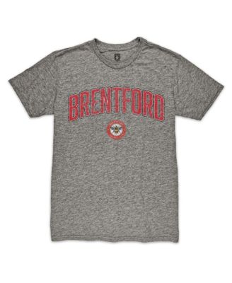 Men's Heather Gray Brentford FC Wordmark Vintage Tri-Blend T-Shirt