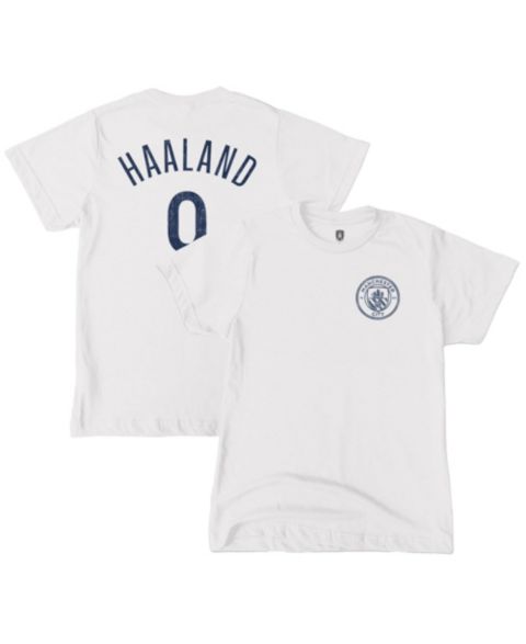 Детская футболка 1863FC Erling Haaland White Manchester City Player