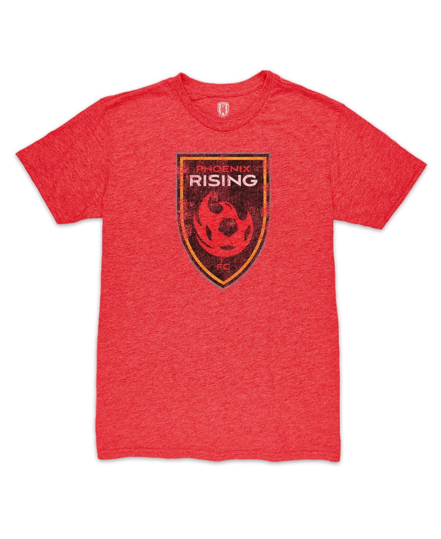 Мужская футболка 1863FC Heather Red Phoenix Rising FC Vintage Tri-Blend — фото 2