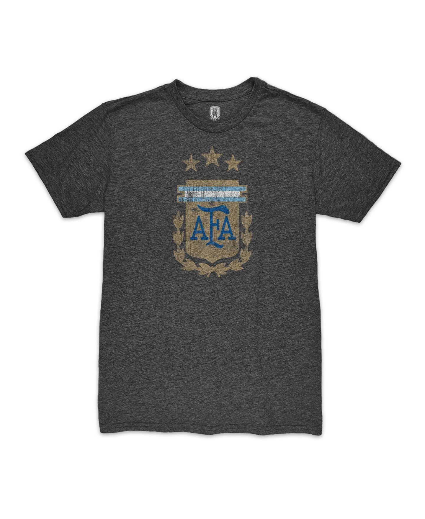 Мужская футболка 1863FC Enzo Fernández Black Argentina National Team Player Vintage Tri-Blend — фото 2