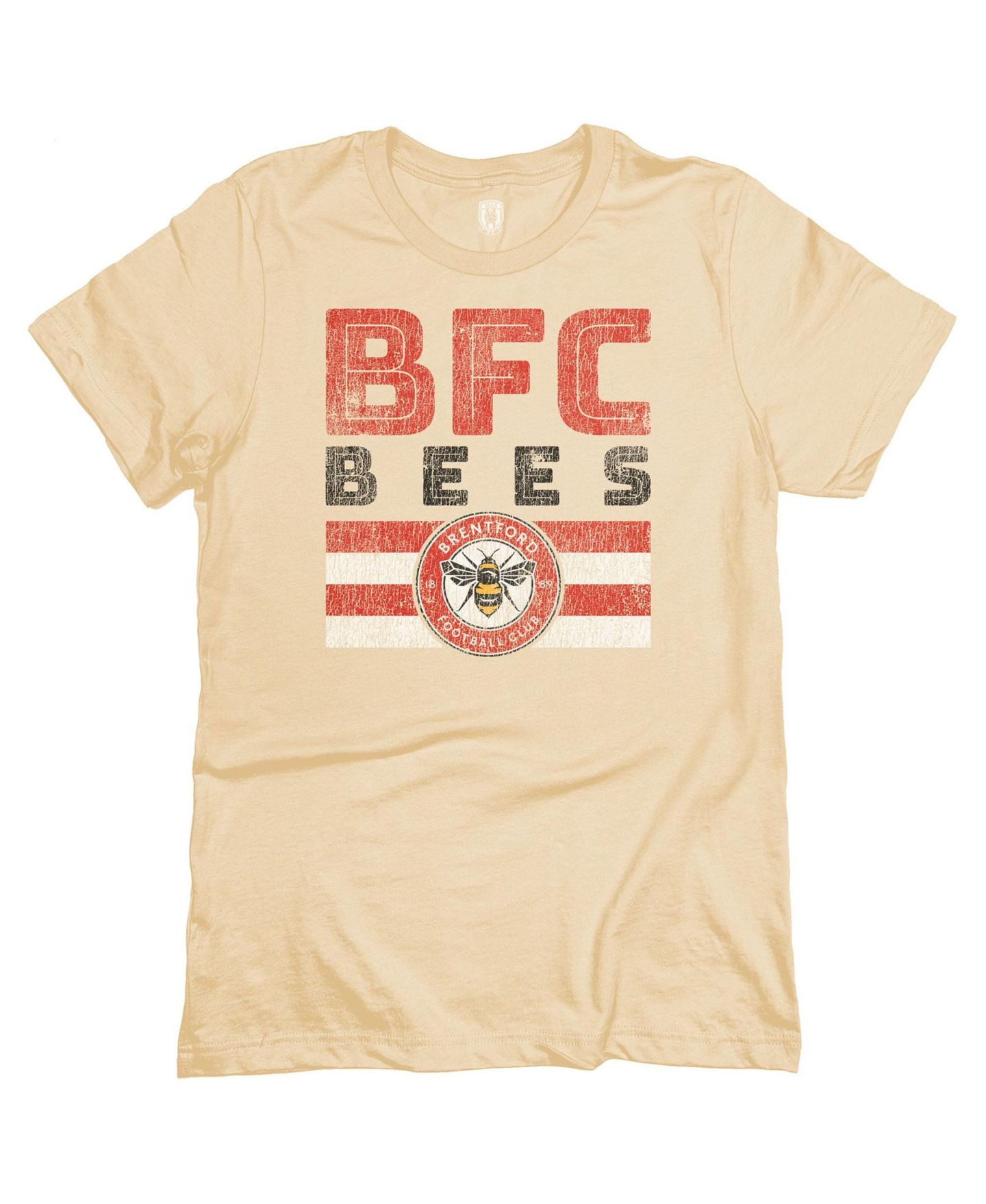 Мужская футболка 1863FC Tan Brentford FC Retro Stripes — фото 2