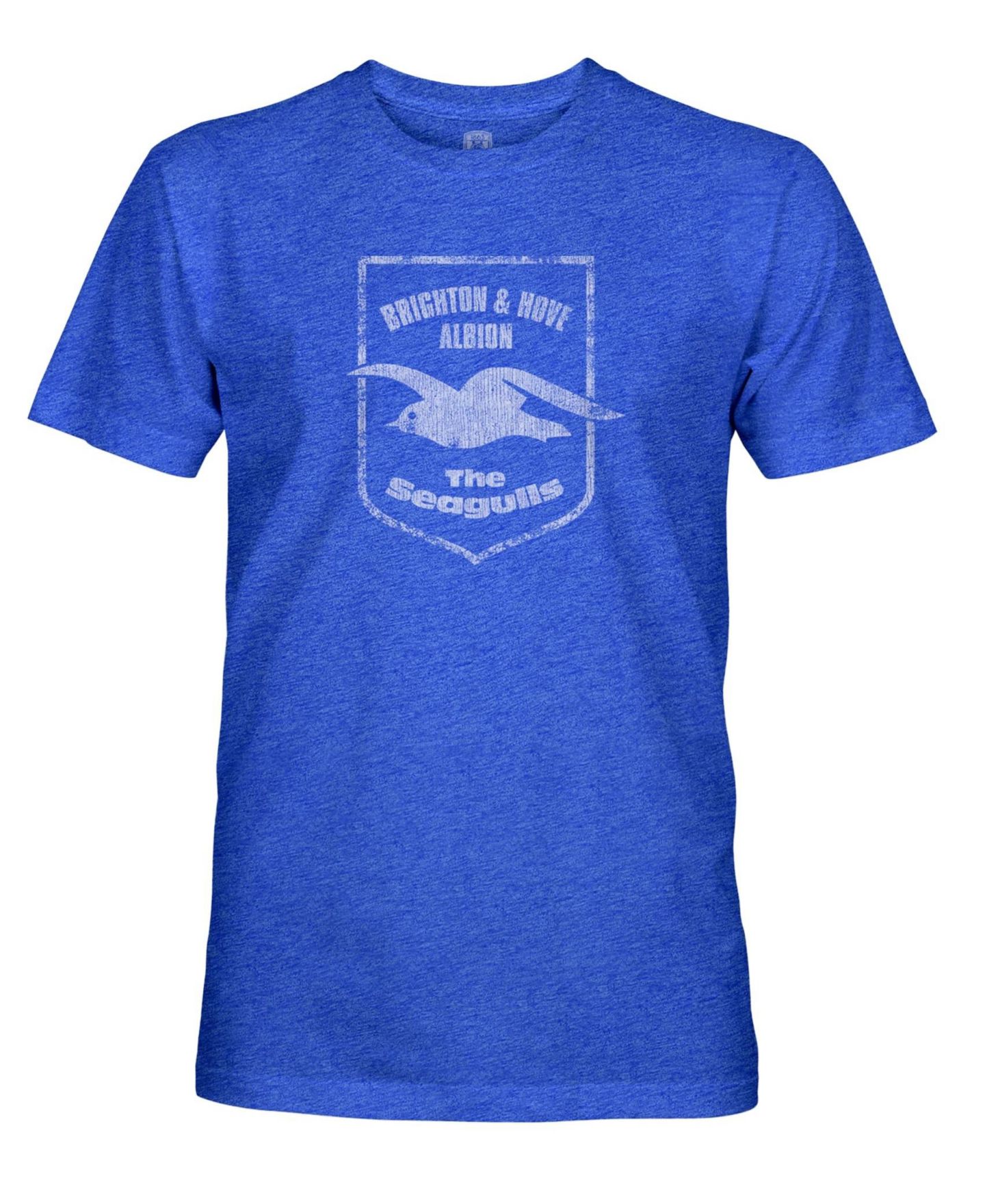 Мужская футболка 1863FC Blue Brighton and Hove Albion Retro Monochrome Badge Vintage Tri-Blend — фото 2