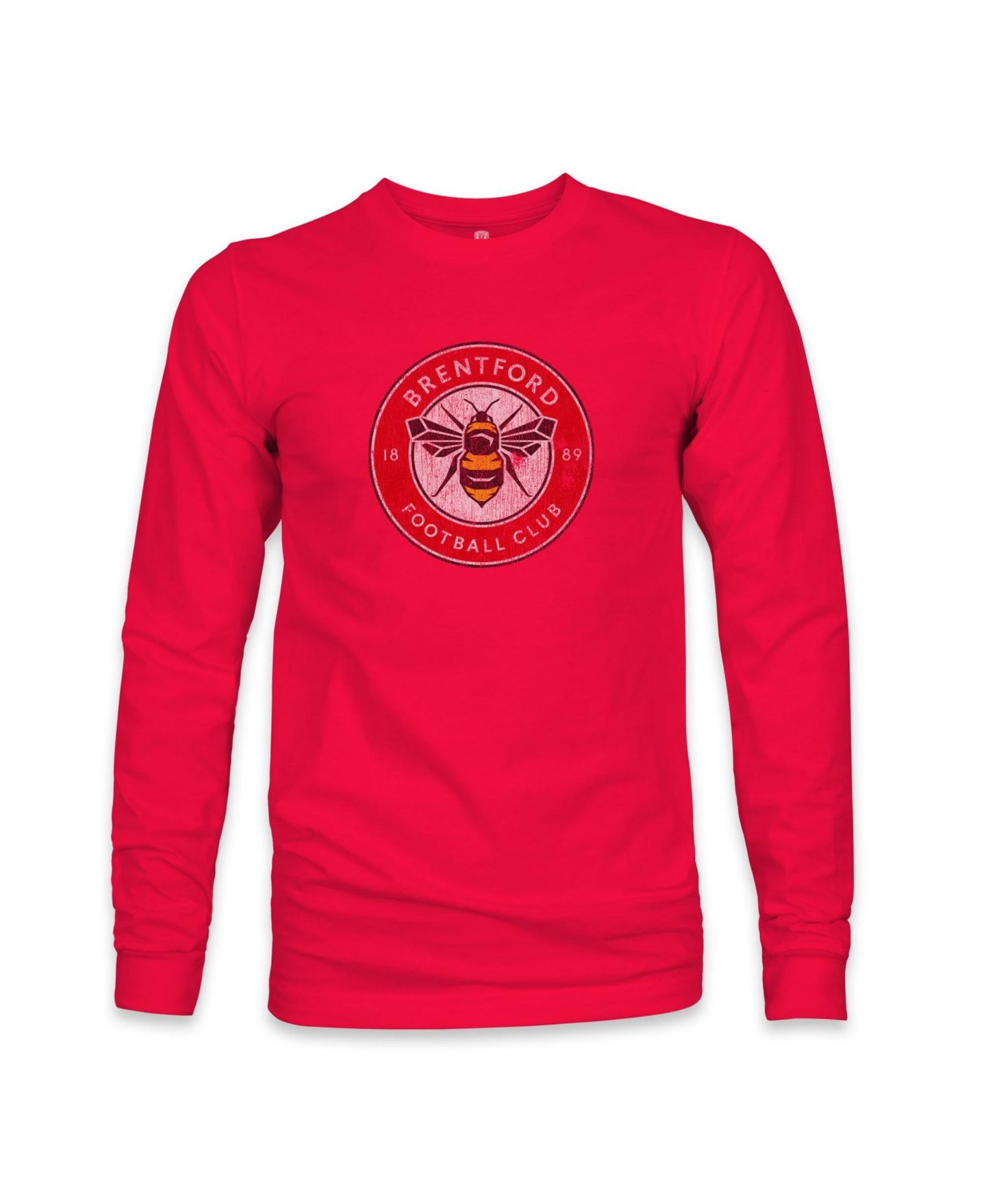 Мужская футболка 1863FC Red Brentford FC Color Badge Long-Sleeve — фото 2