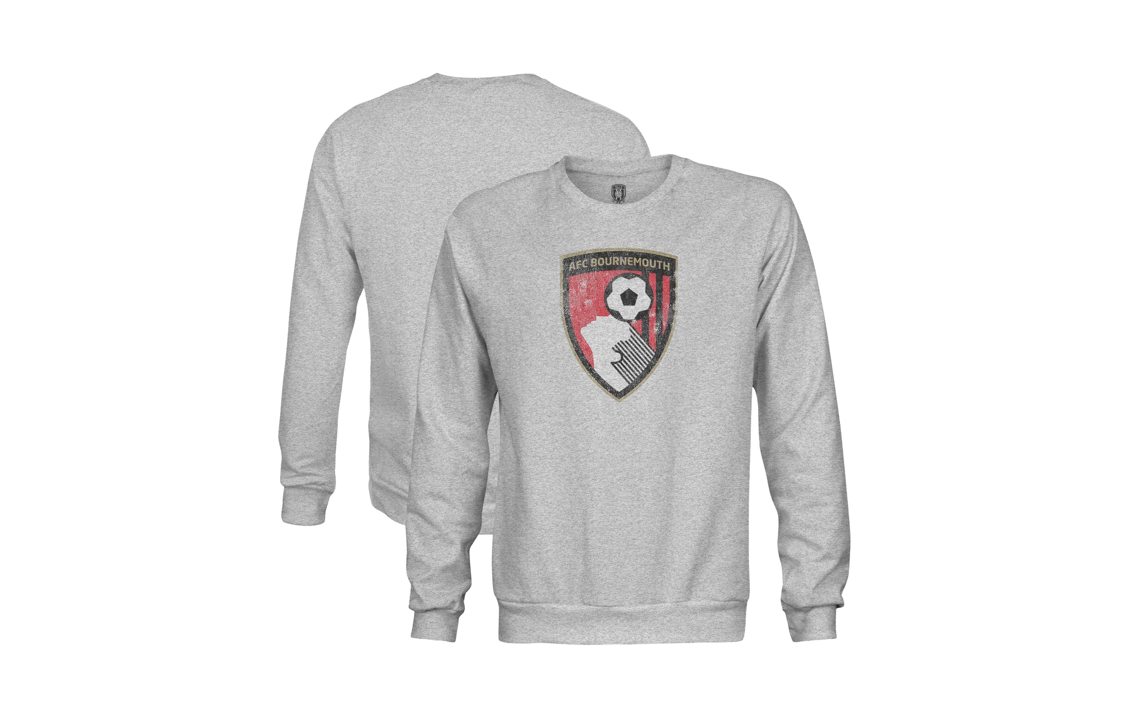 1863FC Men's Gray Afc Bournemouth Color Badge Sweatshirt