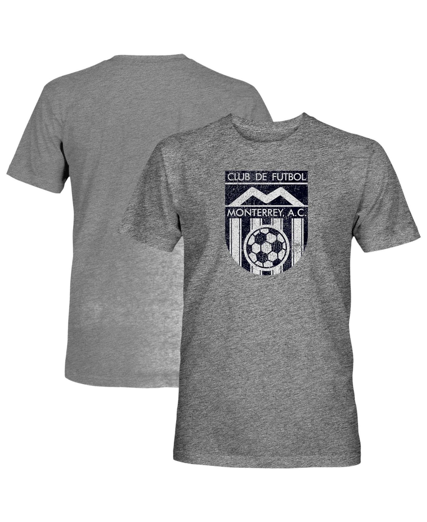 Мужская футболка 1863FC Gray CF Monterrey Color Badge Vintage Tri-Blend — фото 1