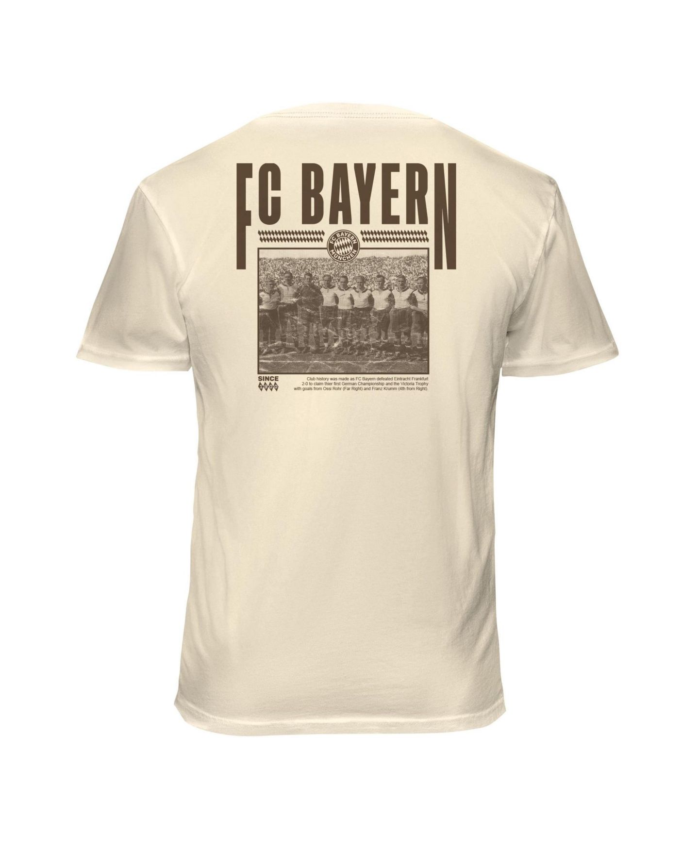 Мужская футболка 1863FC Cream Bayern Munich Vintage Soft Wash — фото 3