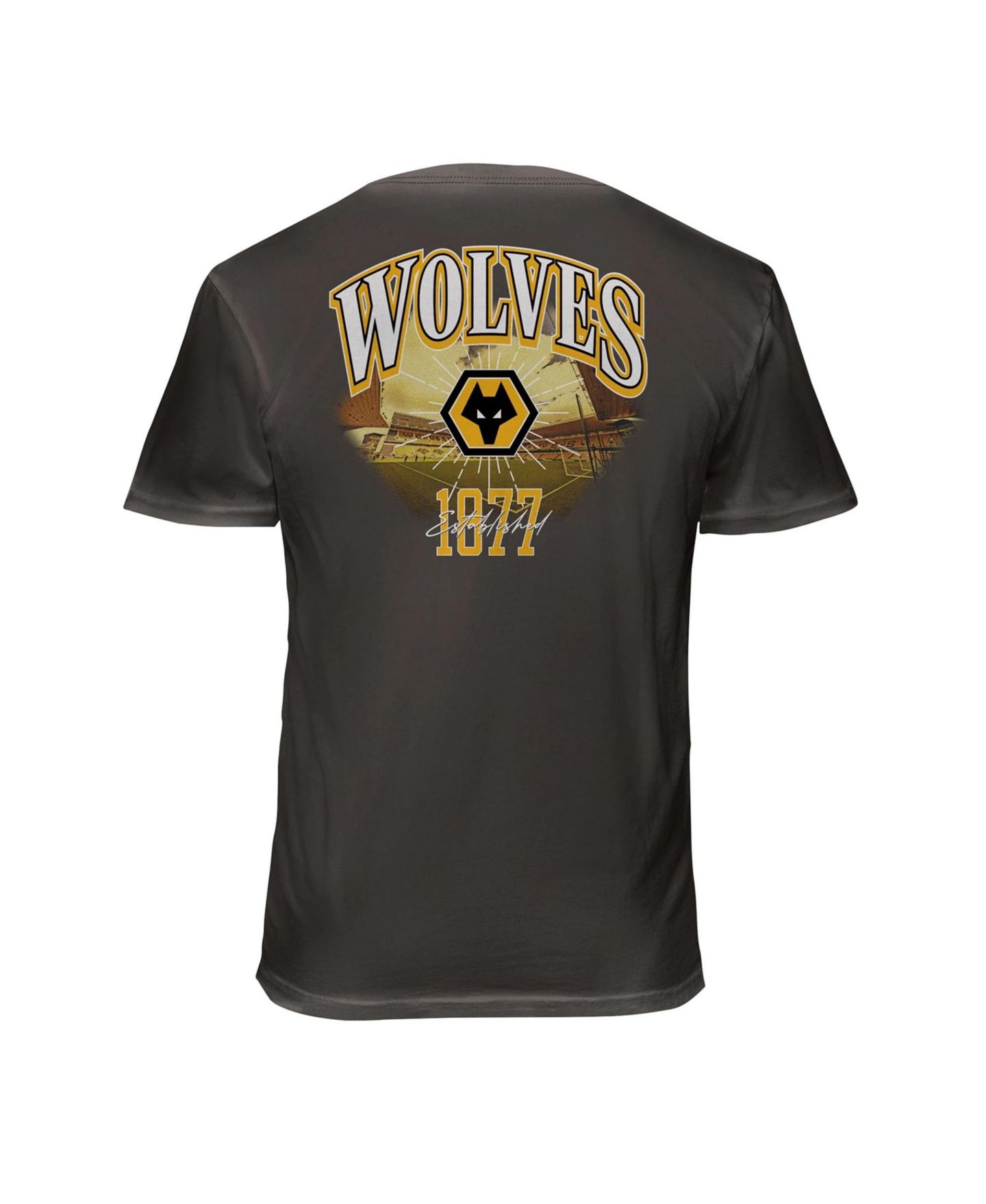 Мужская футболка 1863FC Gray Wolverhampton Wanderers Back Wordmark Soft Wash — фото 3