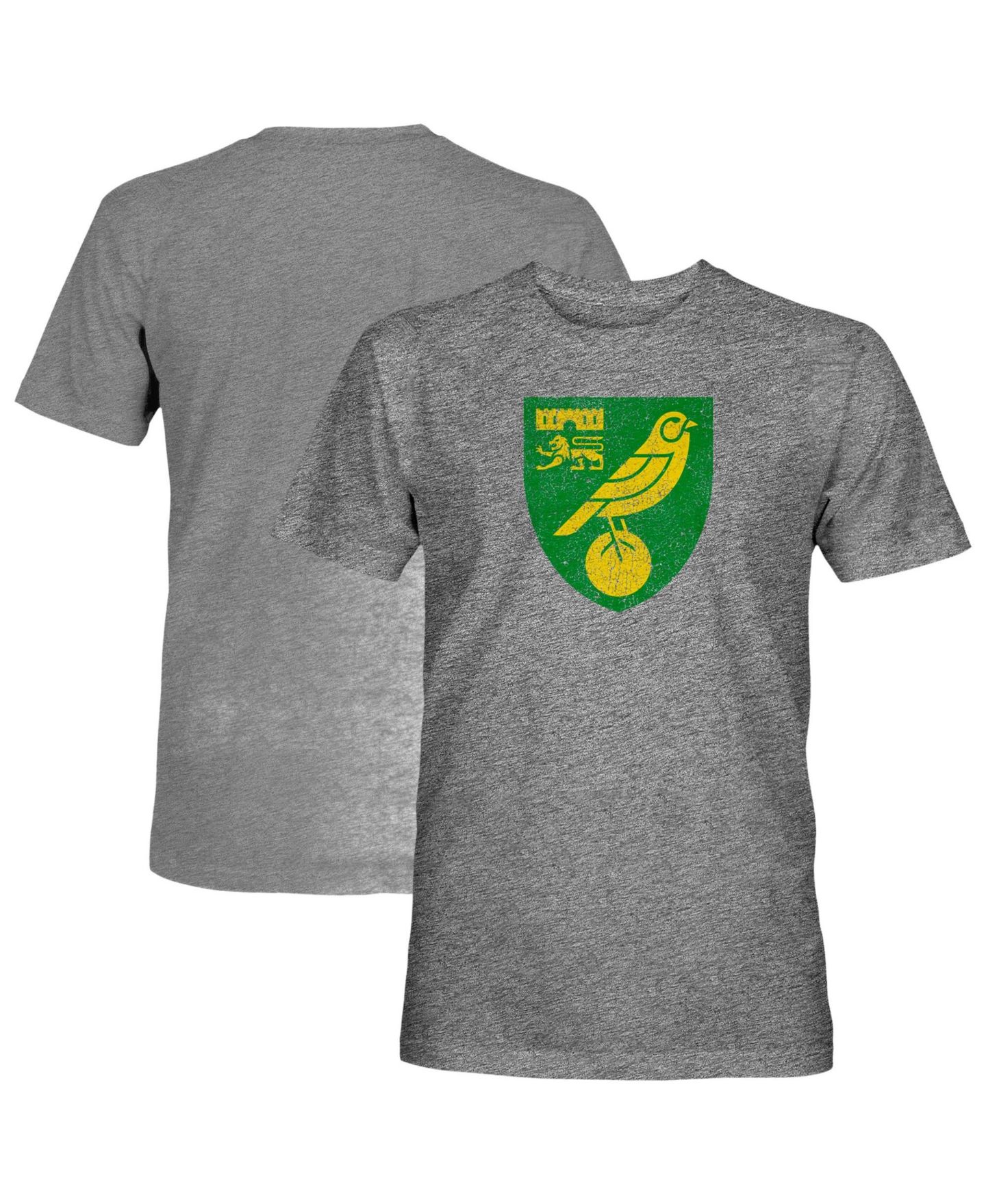 Мужская футболка 1863FC Gray Norwich City Color Badge Vintage Tri-Blend — фото 1
