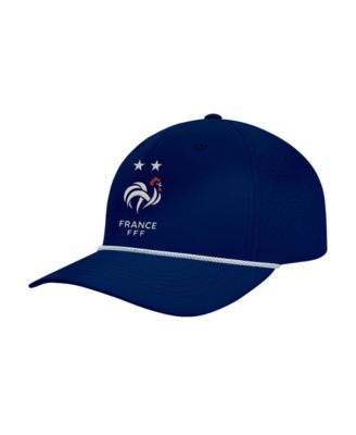 Men's Navy France National Team Federation Color Badge Airflow Adjustable Hat