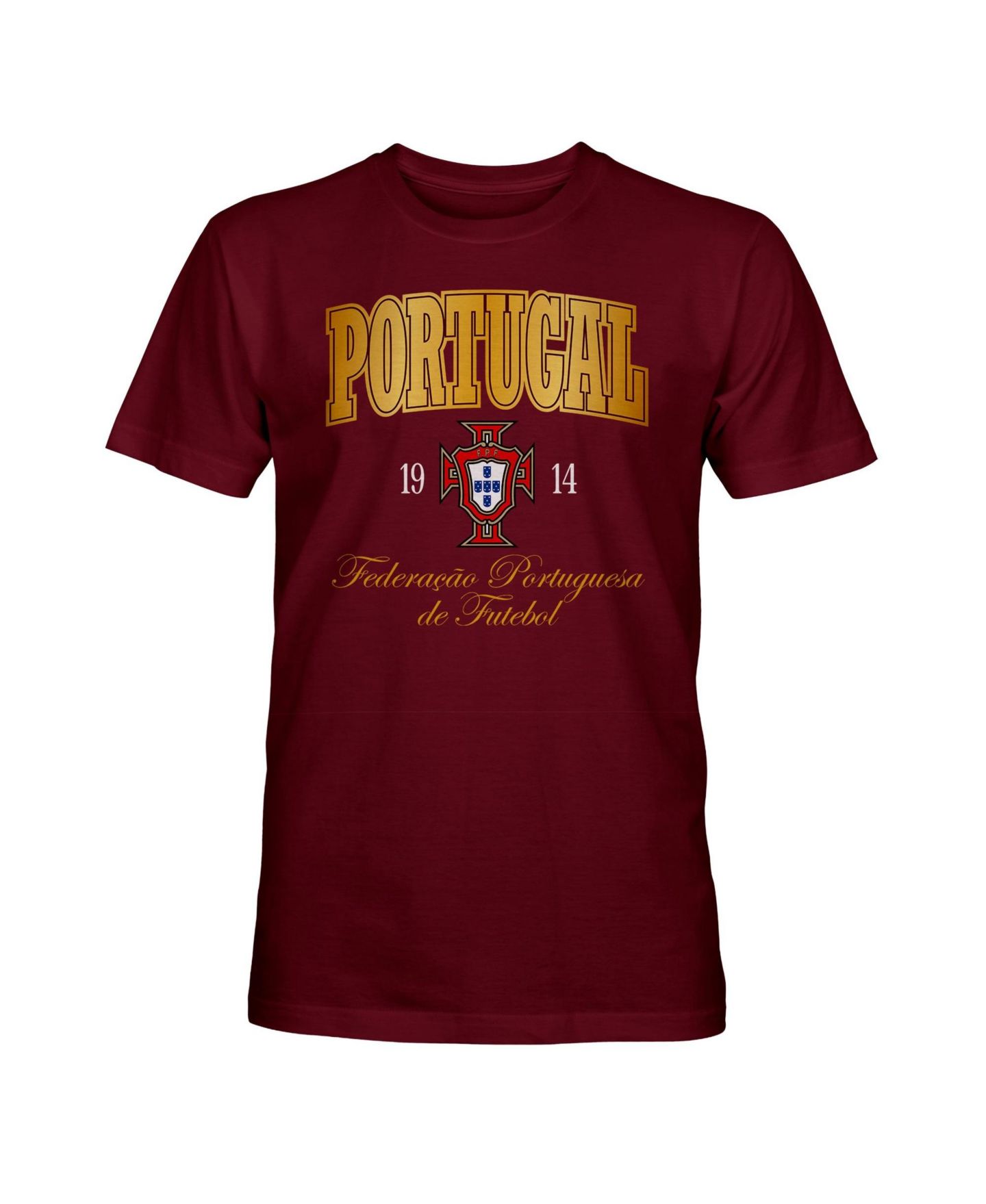 Мужская футболка 1863FC Maroon Portugal National Team Gradient Wordmark — фото 2