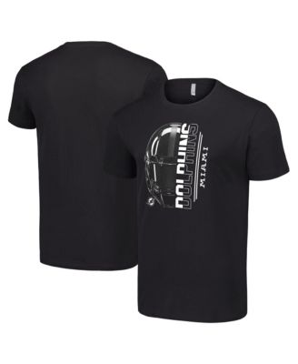 Men's Black Miami Dolphins Half Helmet Logo T-Shirt