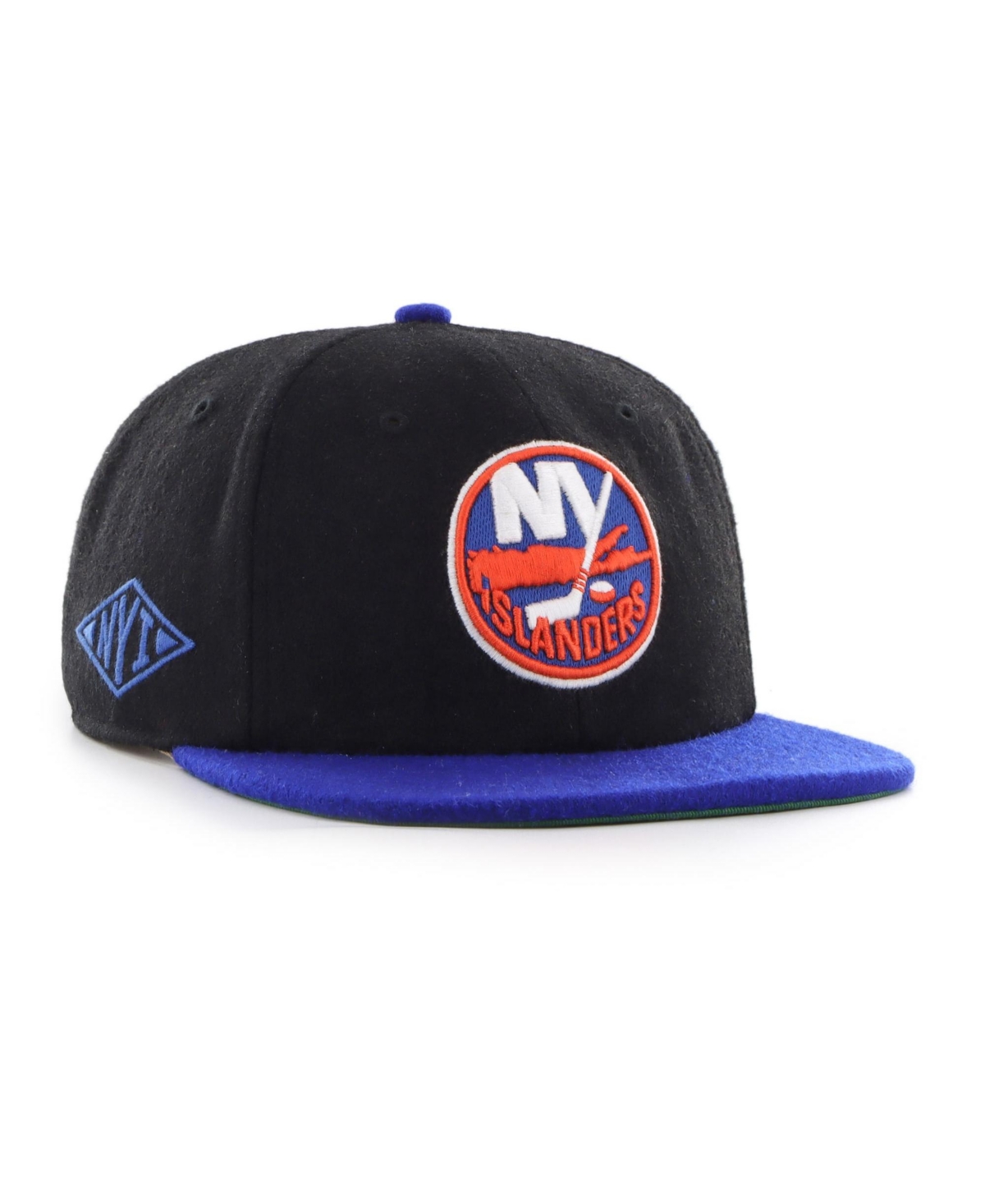 '47 Brand Men's Black/Royal New York Islanders Aldrich 2-Tone Captain Adjustable Hat - Black, Royal