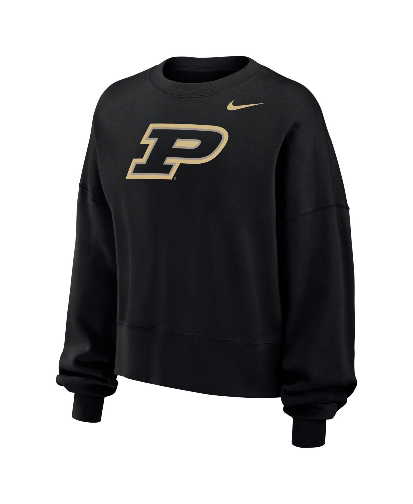 Женская толстовка Nike Black Purdue Boilermakers Phoenix Fleece Pullover — фото 2