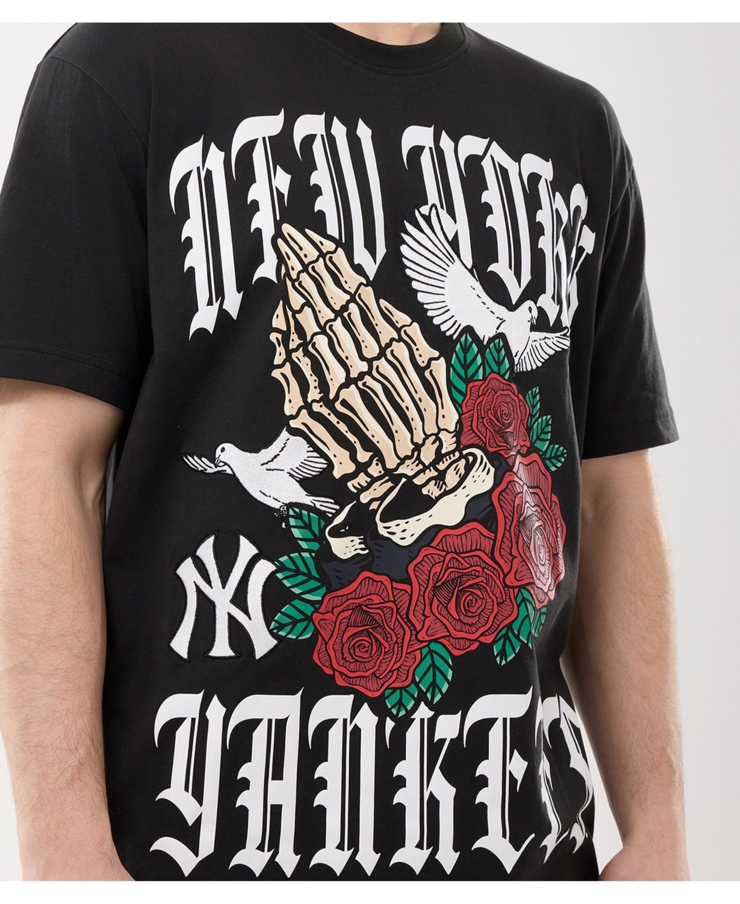 Мужская футболка New Era Black New York Yankees Lifestyle Blessed Aesthetic — фото 3