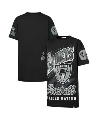 Women's Black Las Vegas Raiders Oversized Gemstone Swash T-Shirt Dress