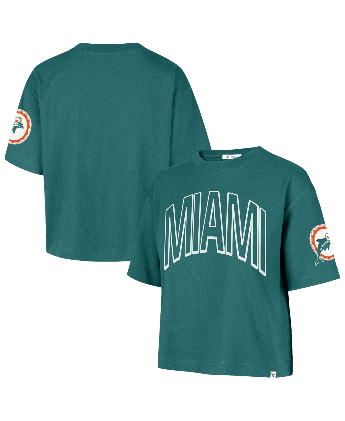 '47 Brand Women's Aqua Miami Dolphins Call Out Reed City T-Shirt - Aqua