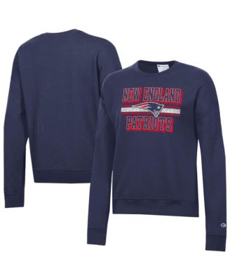 Women's Navy New England Patriots Powerblend Fleece Sweatshirt