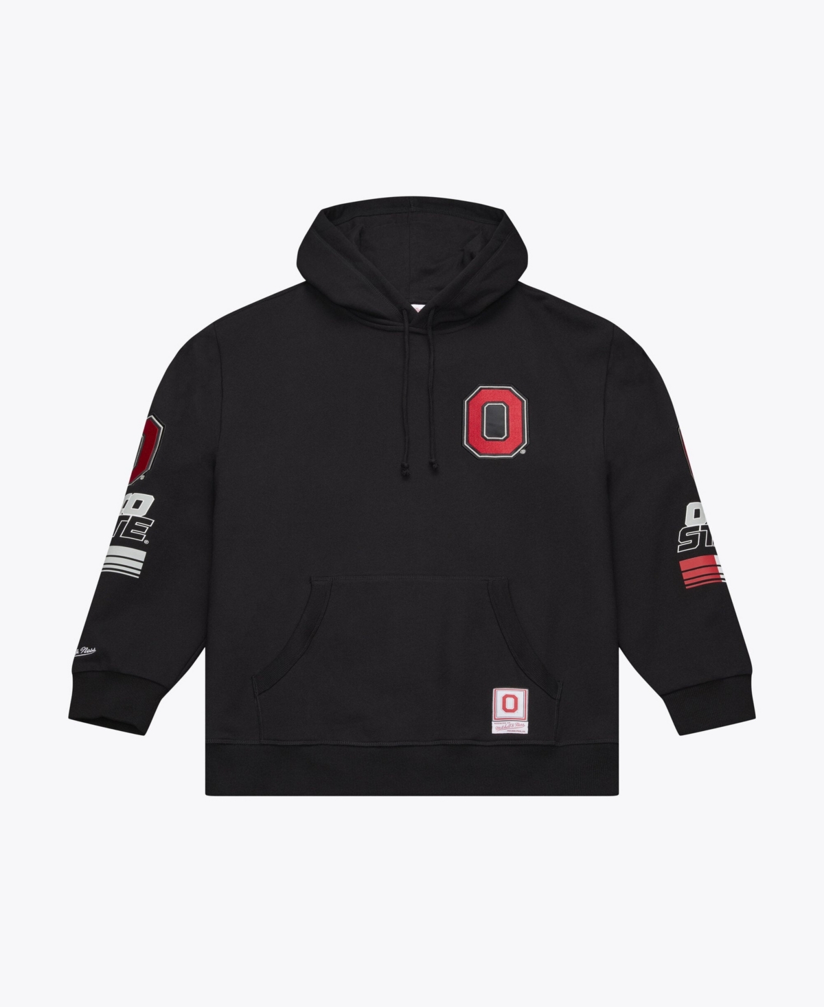 Mitchell & Ness Men's Black Ohio State Buckeyes Triple Check Fleece Pullover Hoodie - Black