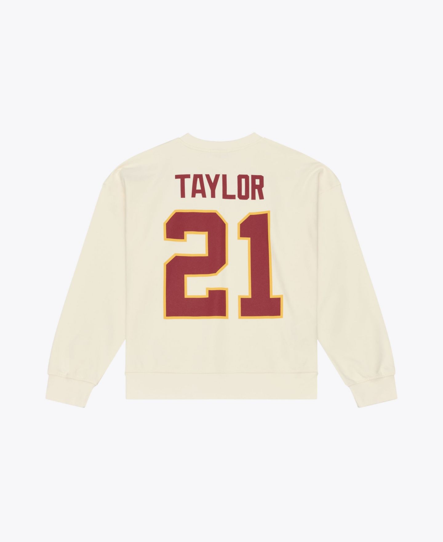 Женская толстовка Mitchell & Ness Sean Taylor Cream Washington Commanders Name & Number — фото 3