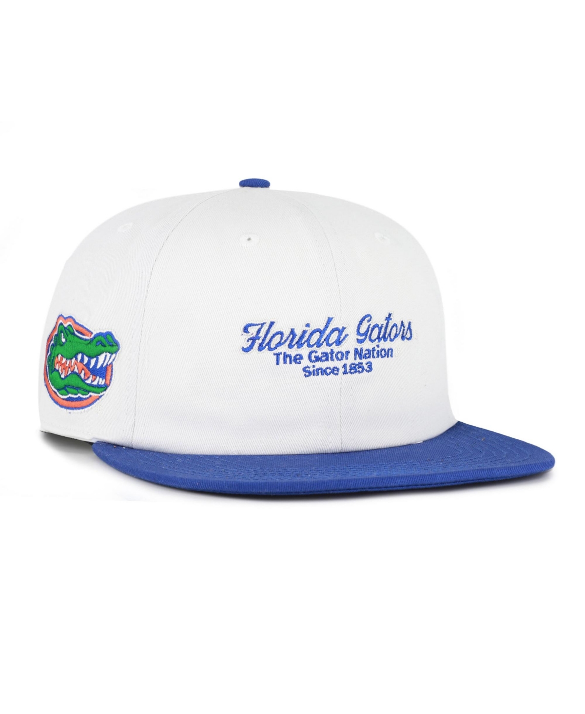 '47 Brand Men's White/Royal Florida Gators Script Stack Relaxed Captain Adjustable Hat - White, Royal