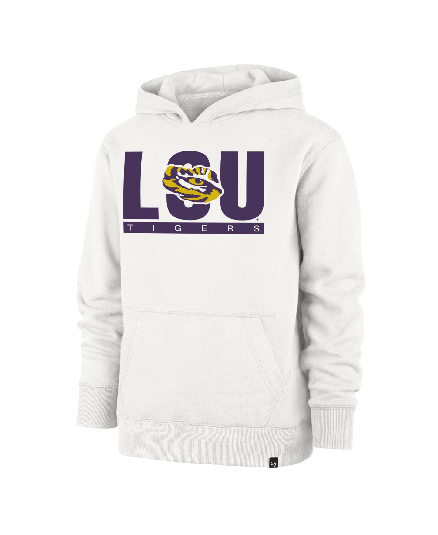 Детское худи '47 Brand Cream LSU Tigers Block Text Pullover — фото 2