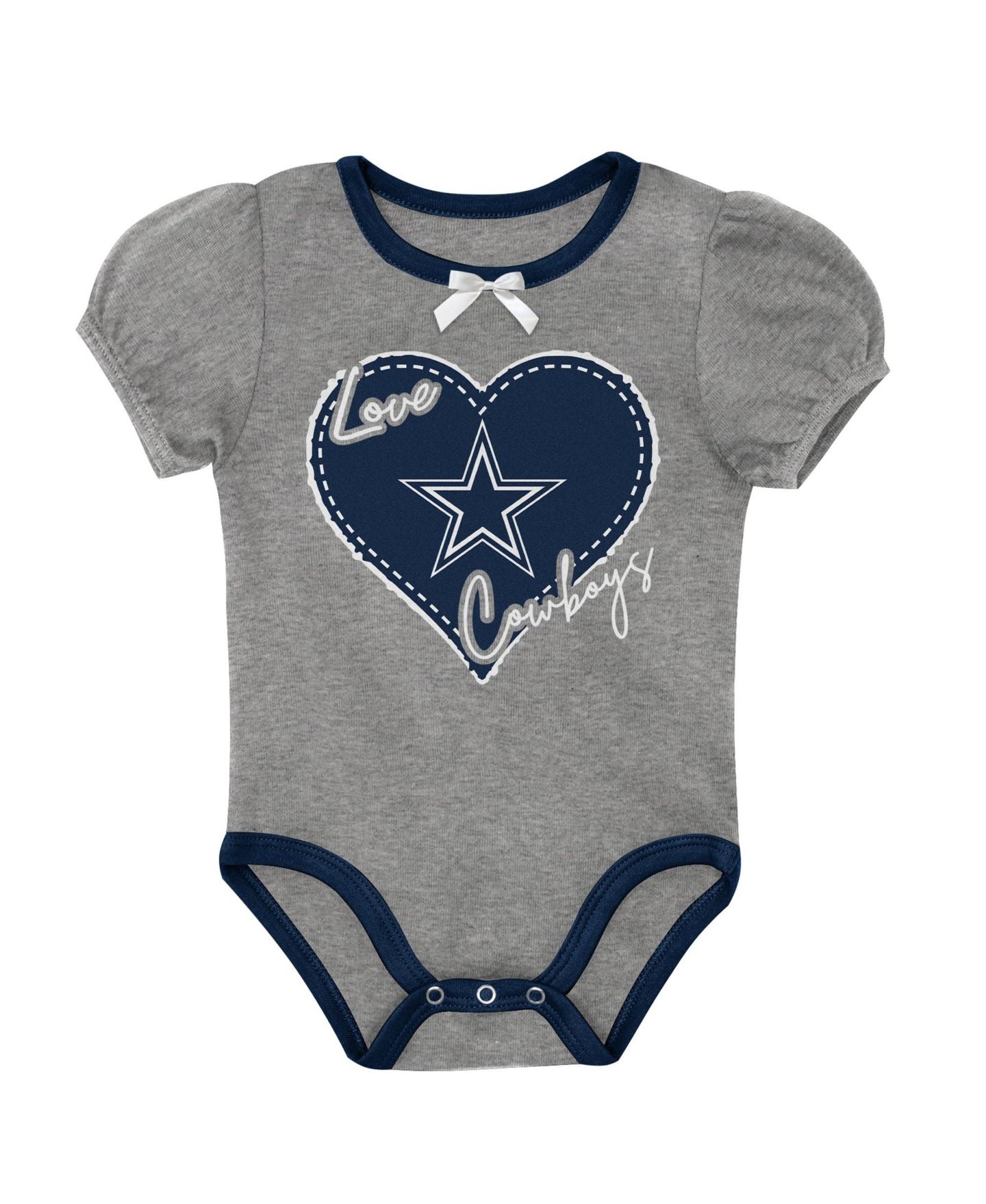 Комплекты Outerstuff Navy Dallas CowBoys' Star Power Creeper set, 2-Piece для малышей — фото 3