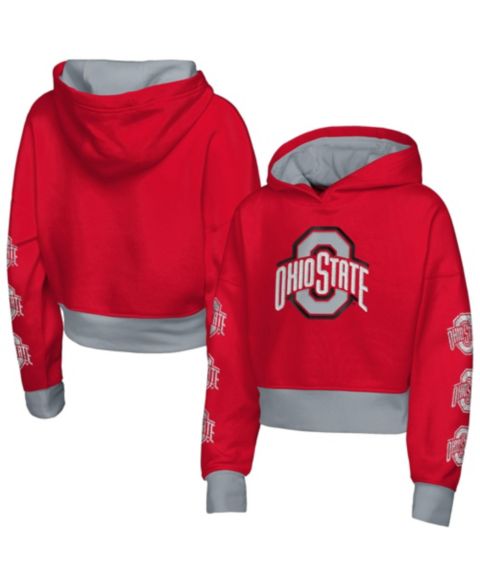 Худи Outerstuff Scarlet Ohio State Buckeyes Fair Catch Poly Fleece для девочек