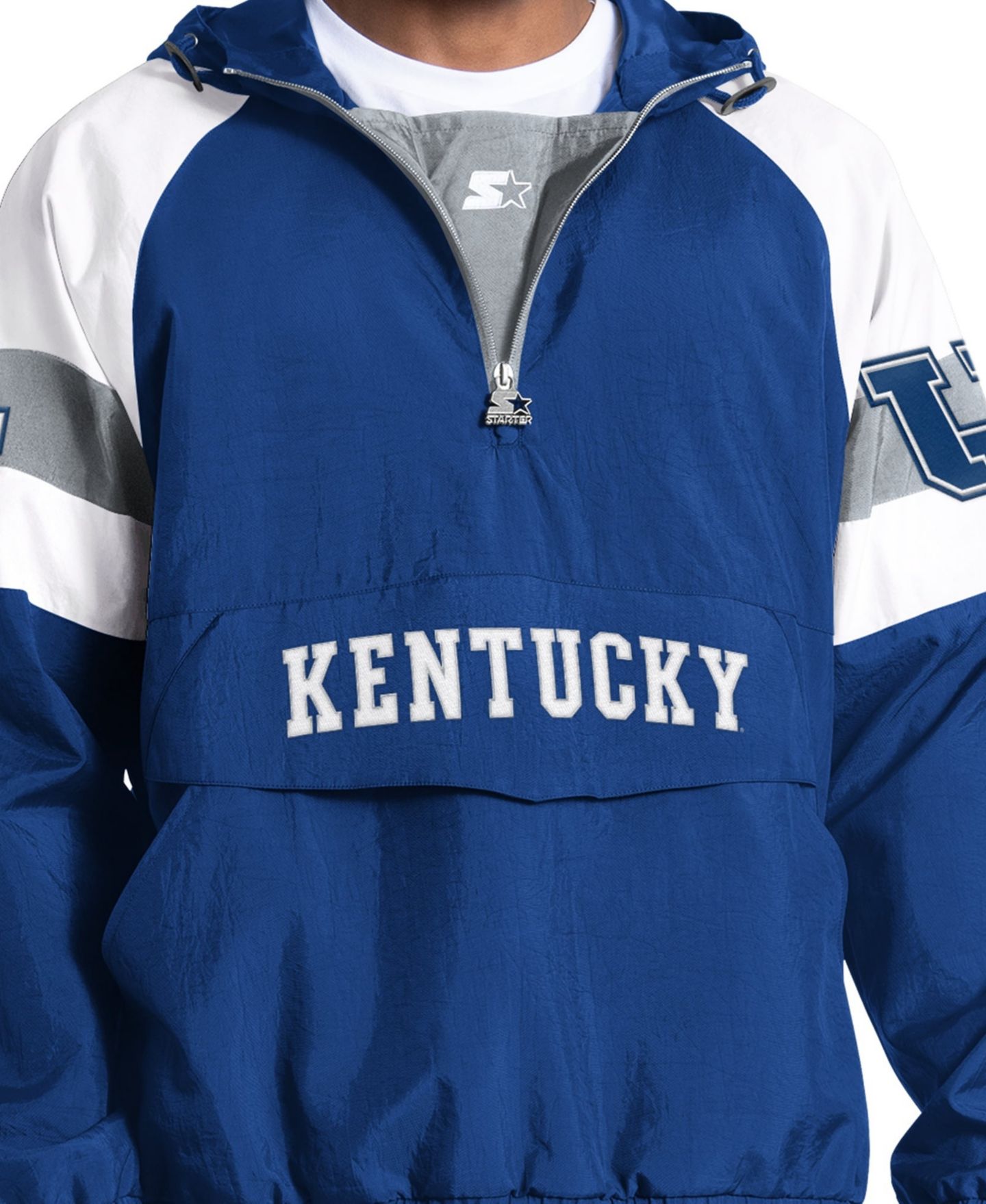 Мужская куртка Starter Royal Kentucky Wildcats Street Cut Half-Zip — фото 4