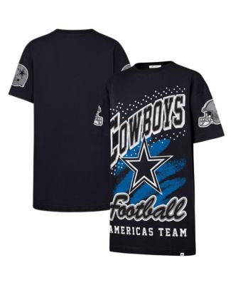 Women's Navy Dallas Cowboys Oversized Gemstone Swash T-Shirt Dress