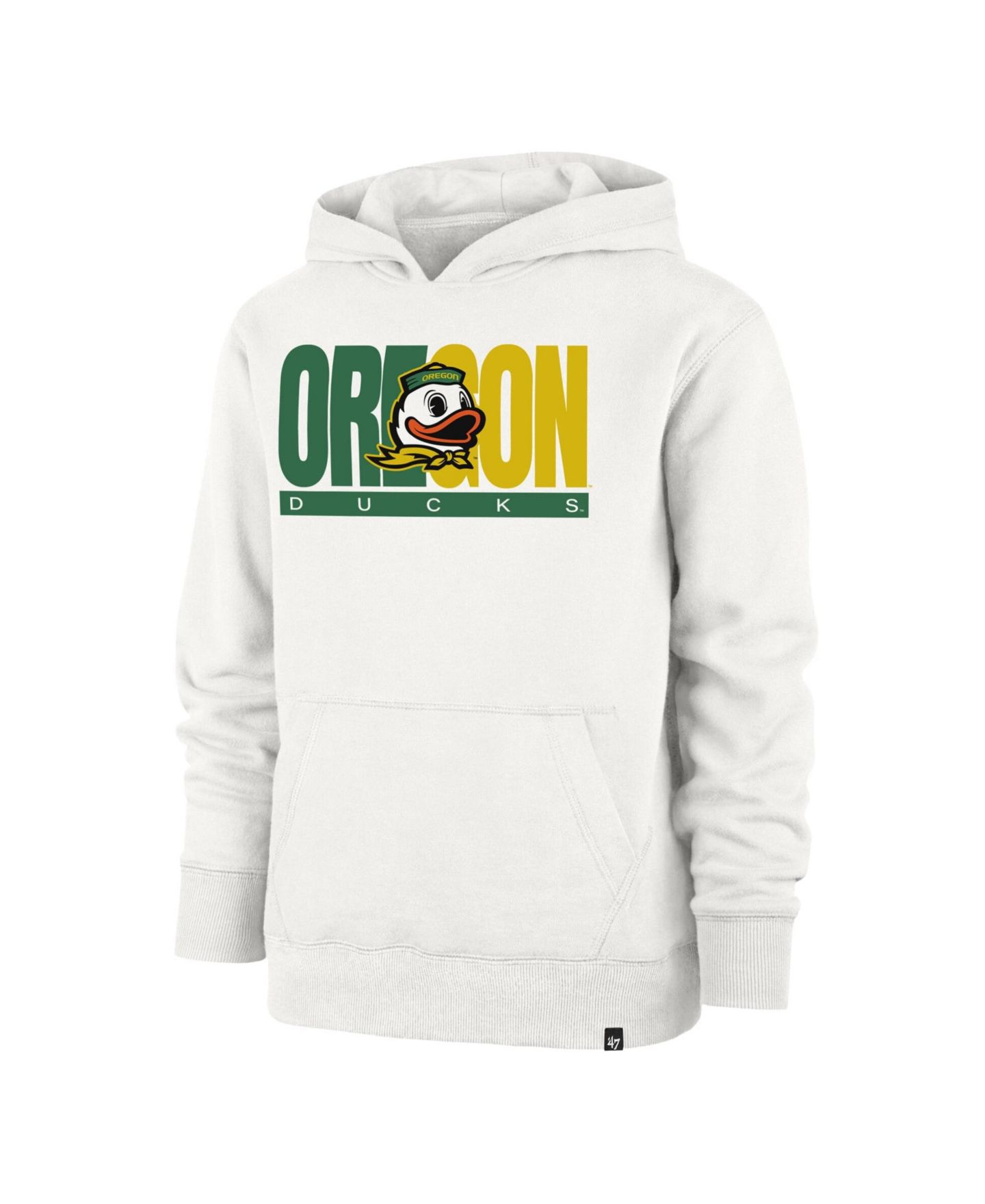 Детское худи '47 Brand Cream Oregon Ducks Block Text Pullover — фото 2