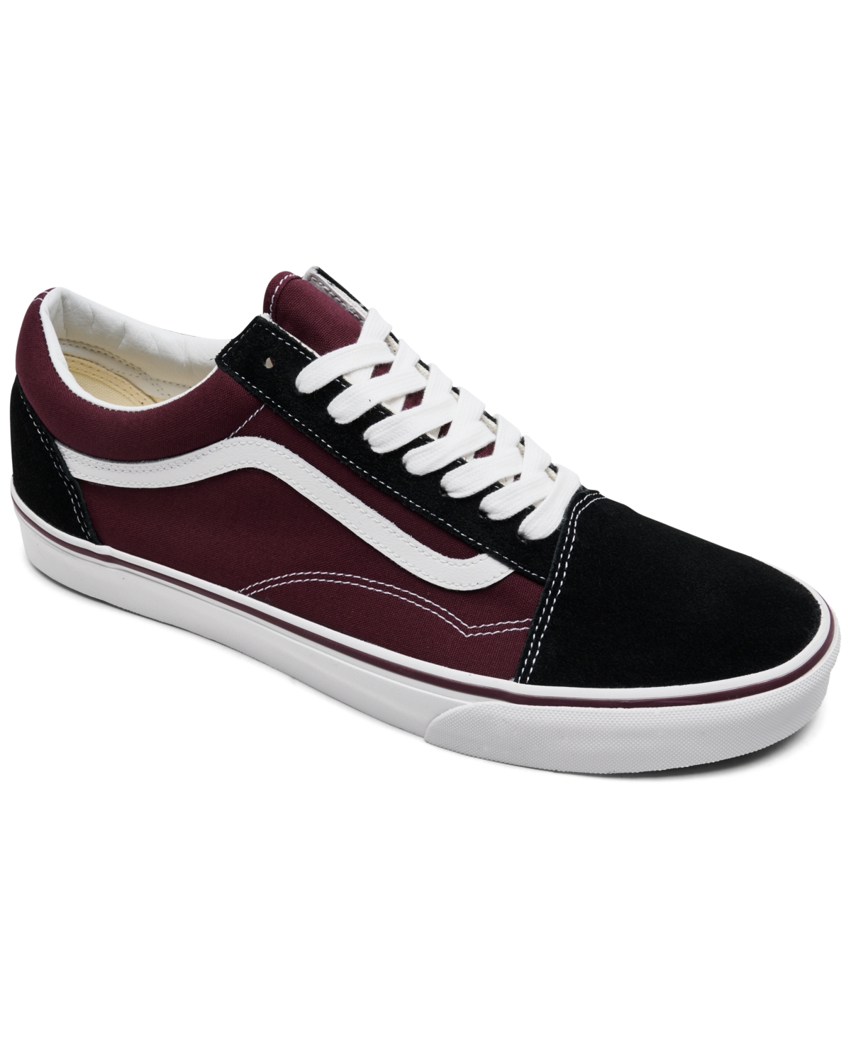 Vans Men's Old Skool Casual Sneakers from Finish Line - Port,Black