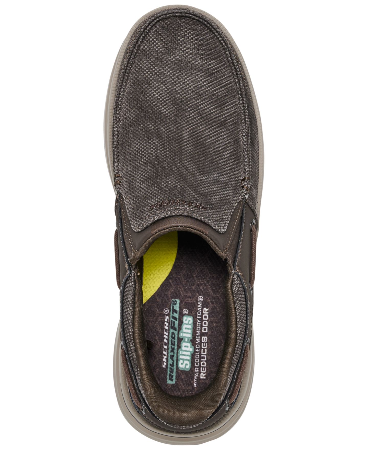 Мужские кроссовки Skechers Slip-in Relaxed Fit: Troutt - Rustic Moc-Toe Casual, цвет: Коричневый — фото 5