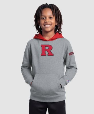 Big Boys' and Girls' Heather Gray Rutgers Scarlet Knights Fleece Hoodie