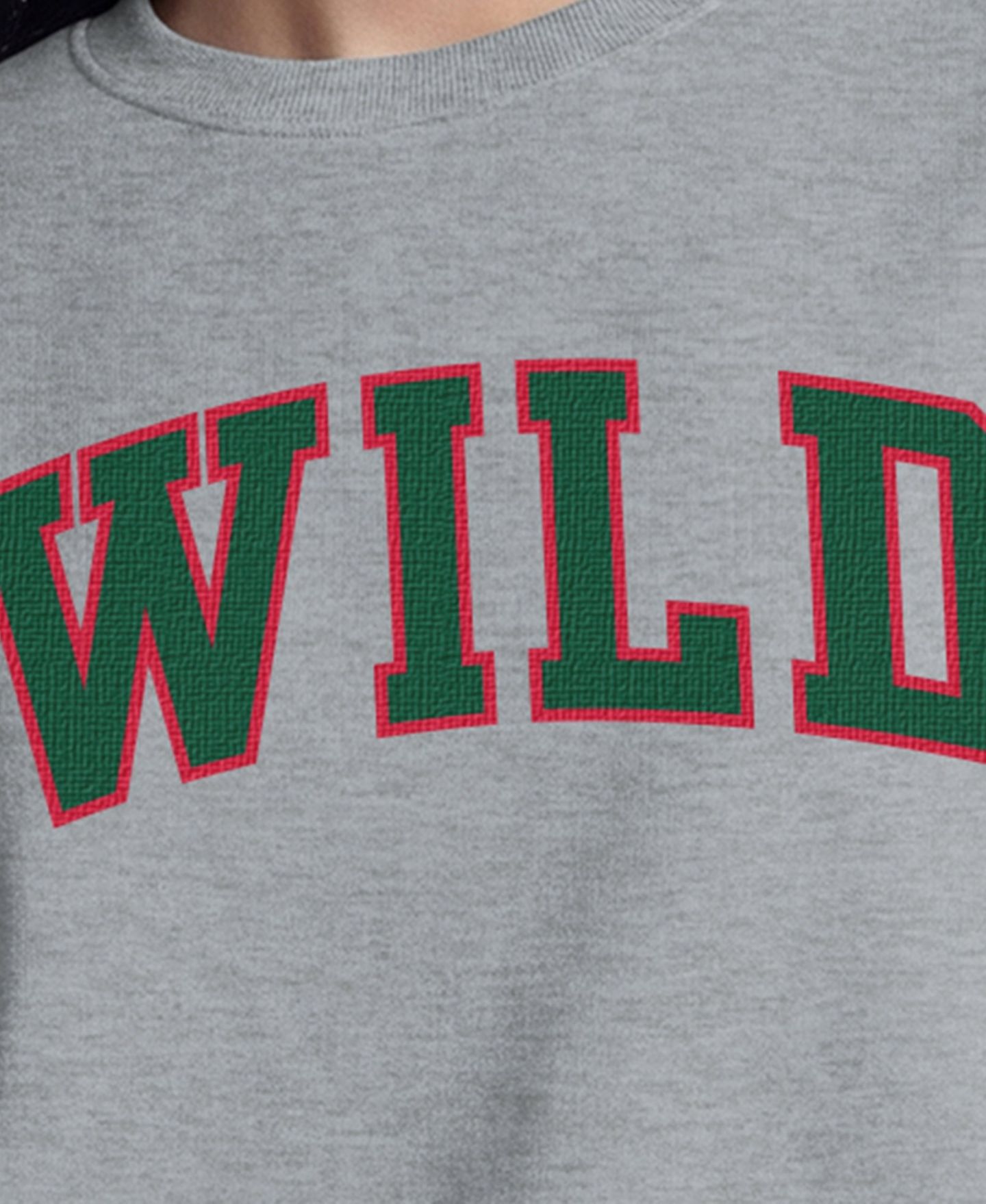 Женская толстовка Champion Heather Gray Minnesota Wild Applique Crewneck — фото 6