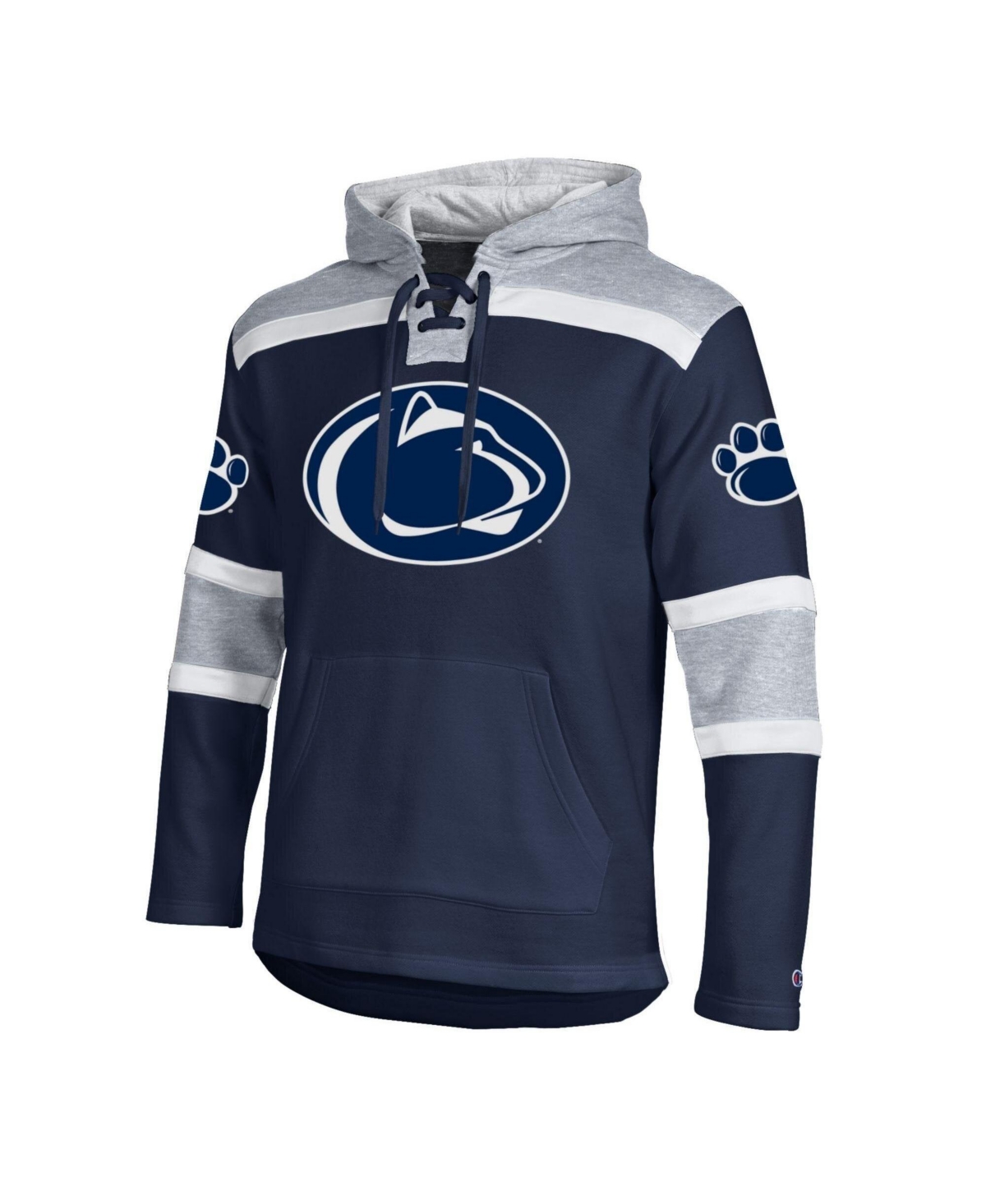 Champion Men's Navy Penn State Nittany Lions Lacer Fleece Hoodie - Navy