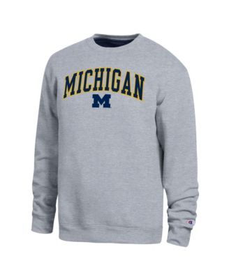 Men's Heather Gray Michigan Wolverines Arch Sweatshirt