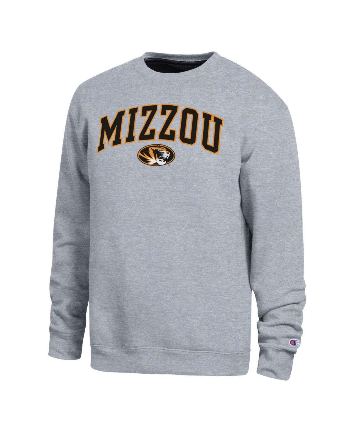 Champion Men's Heather Gray Missouri Tigers Arch Sweatshirt - Heather Gray